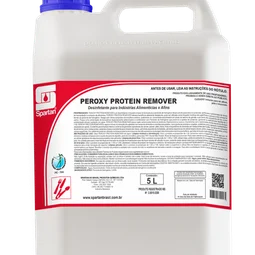 Desinfetante e limpador à base de tensoativos e peróxido de hidrogênio desenvolvido para remover proteínas, gorduras e carboidratos de áreas de manipulação e consumo de alimentos.